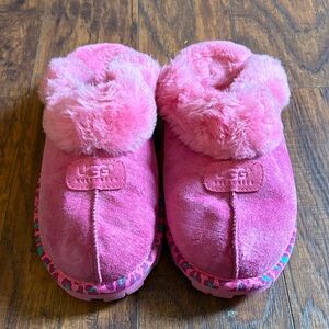 UGG Vibrant Pink Fluffy Slippers